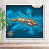 3D wooden map of St. Thomas Virgin Islands hanging on wall